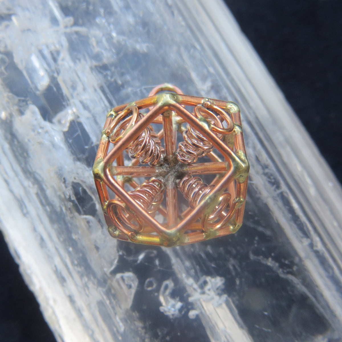 Cuboctahedron Pendant ※ 3D Vector Equilibrium ※ Zero Point Geometry ✨ Science Jewelry in Brass, Copper, Silver or Gold