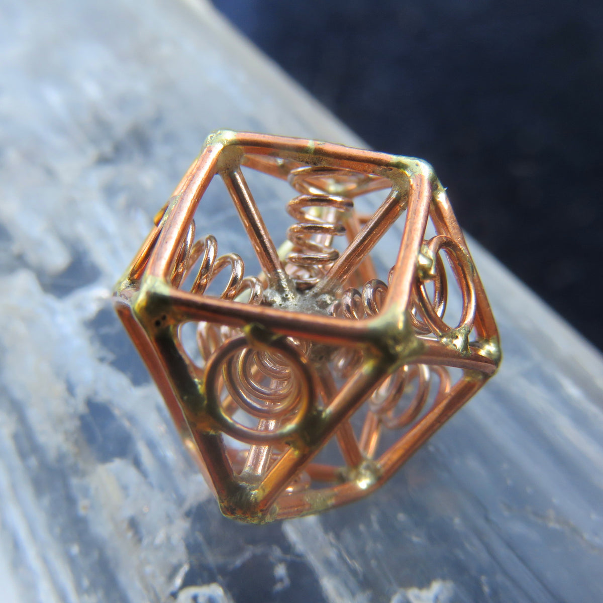 Cuboctahedron Pendant ※ 3D Vector Equilibrium ※ Zero Point Geometry ✨ Science Jewelry in Brass, Copper, Silver or Gold