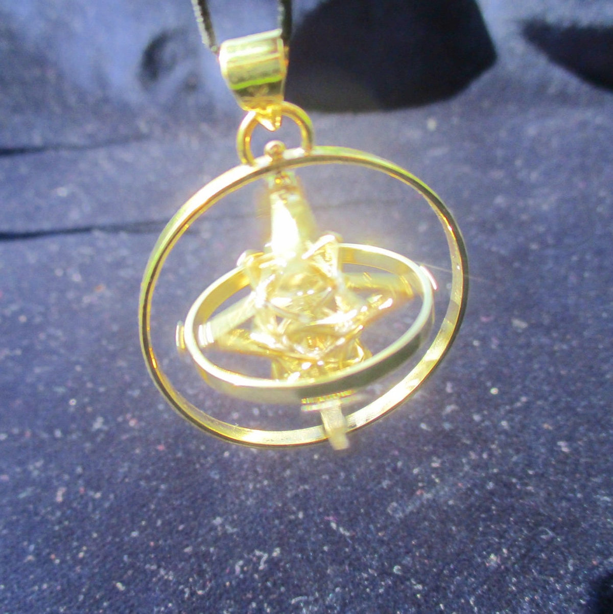 Heart Star 3D SPIN pendant ※ Sacred Geometry Jewelry in Gold, Silver or Brass