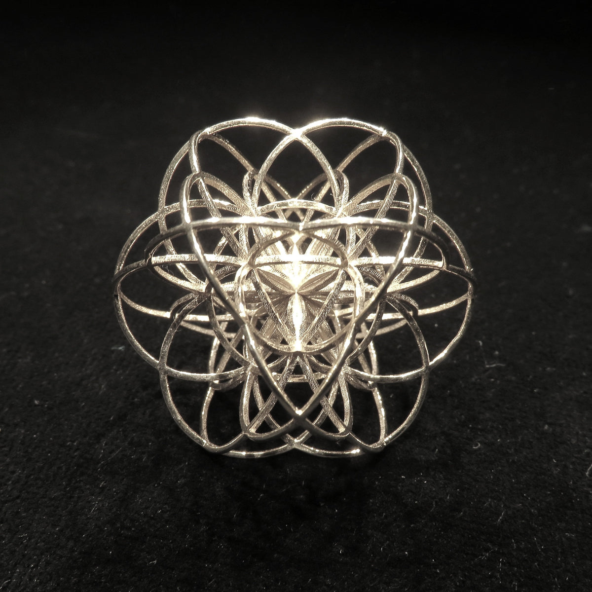 Seed of Life 3D 22mm ※ etheric Sacred Geometry gift, fine 3D printed pendant or Earrings