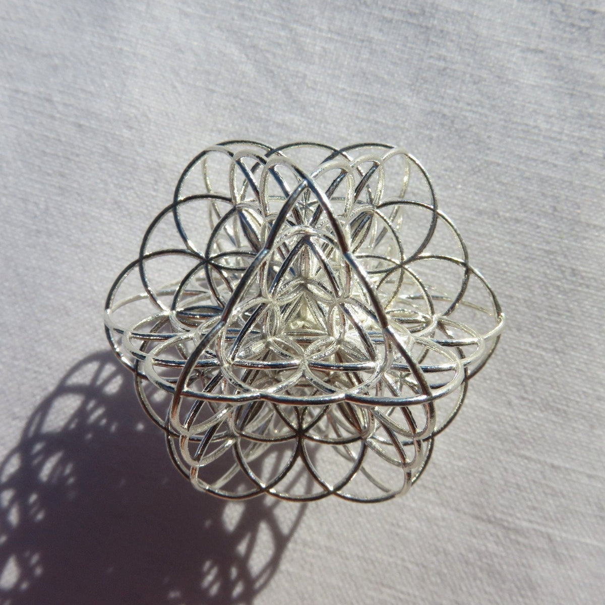 Flower of Life Necklace 3D • Sacred Geometry Pendant • Sterling Silver / Gold Jewelry • Spiritual & Healing Gift
