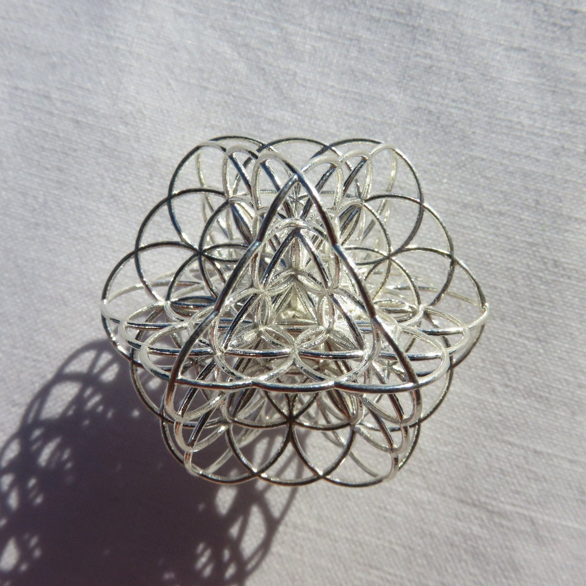 3D Flower of Life Pendant • unique Sacred Geometry Necklace • 3Dprinted Spiritual Jewelry Gift: Gold, Silver, Brass, Bronze, Copper, Vermeil