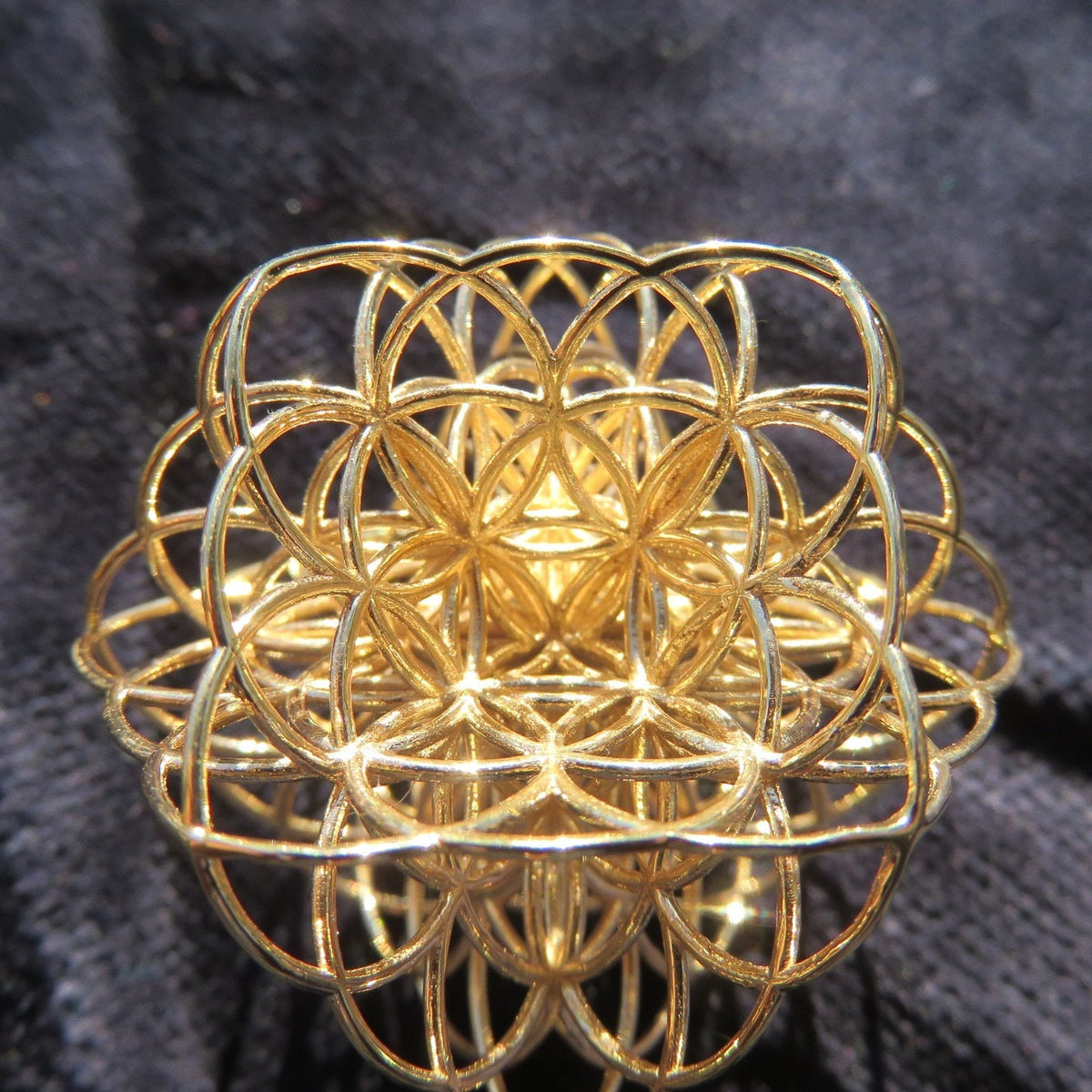 3D Flower of Life Pendant • unique Sacred Geometry Necklace • 3Dprinted Spiritual Jewelry Gift: Gold, Silver, Brass, Bronze, Copper, Vermeil