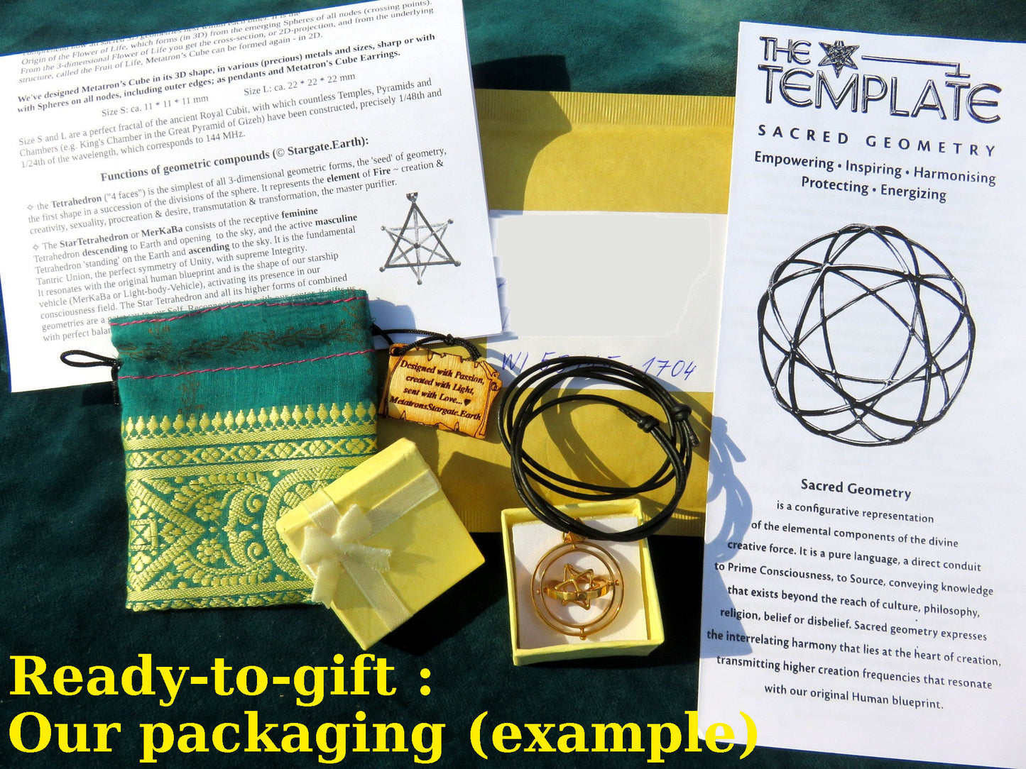MerKaBa 3D SPIN pendant ※ Sacred Geometry Stargate Jewelry