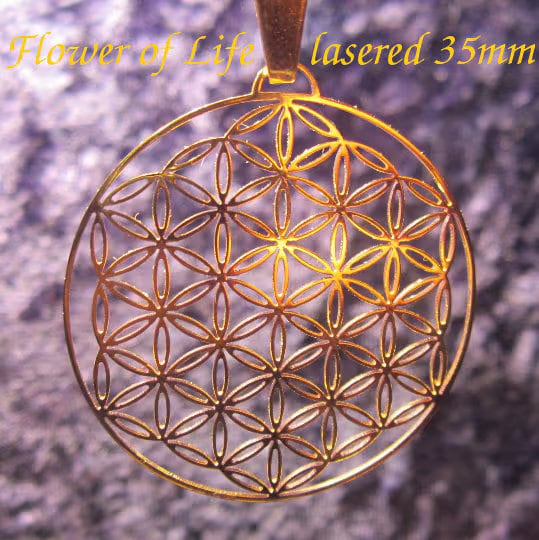 3D Flower of Life Pendant • unique Sacred Geometry Necklace • 3Dprinted Spiritual Jewelry Gift: Gold, Silver, Brass, Bronze, Copper, Vermeil