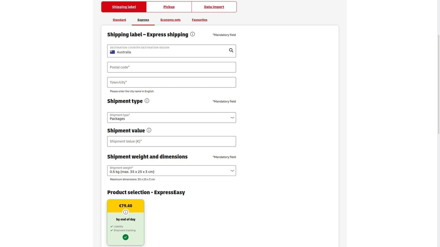 SHIPPING Upgrades - Express options, Courier, specific carriers or send again
