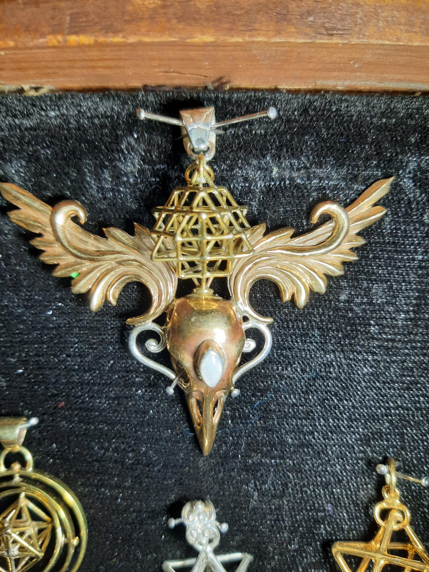 Cosmic Bird pendants ※ sexy Goddess Amulet, Sacred Geometry 3D Statement Jewelry