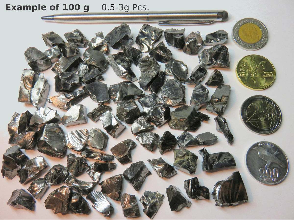 ELITE SHUNGITE: Noble Shungite Rocks = pure natural Crystals, Precious Shungite Water purification, Crystal Healing Stones, EMF Protection