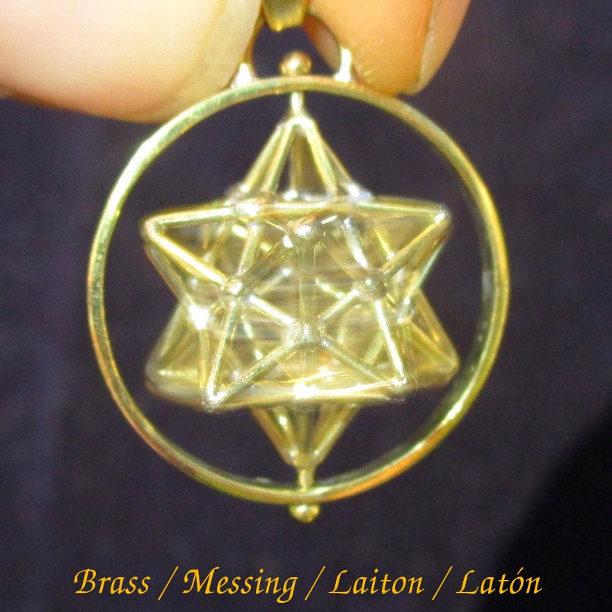 SOLAR Star 3D SPIN ※ Sacred Geometry Pendant ~ Pentagram Magic