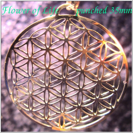 Flower of Life Jewelry pendant / earrings ※ lasercut Sacred Geometry fine GOLD SILVER gifts