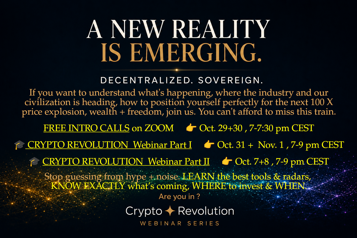CRYPTO REVOLUTION Webinar Series