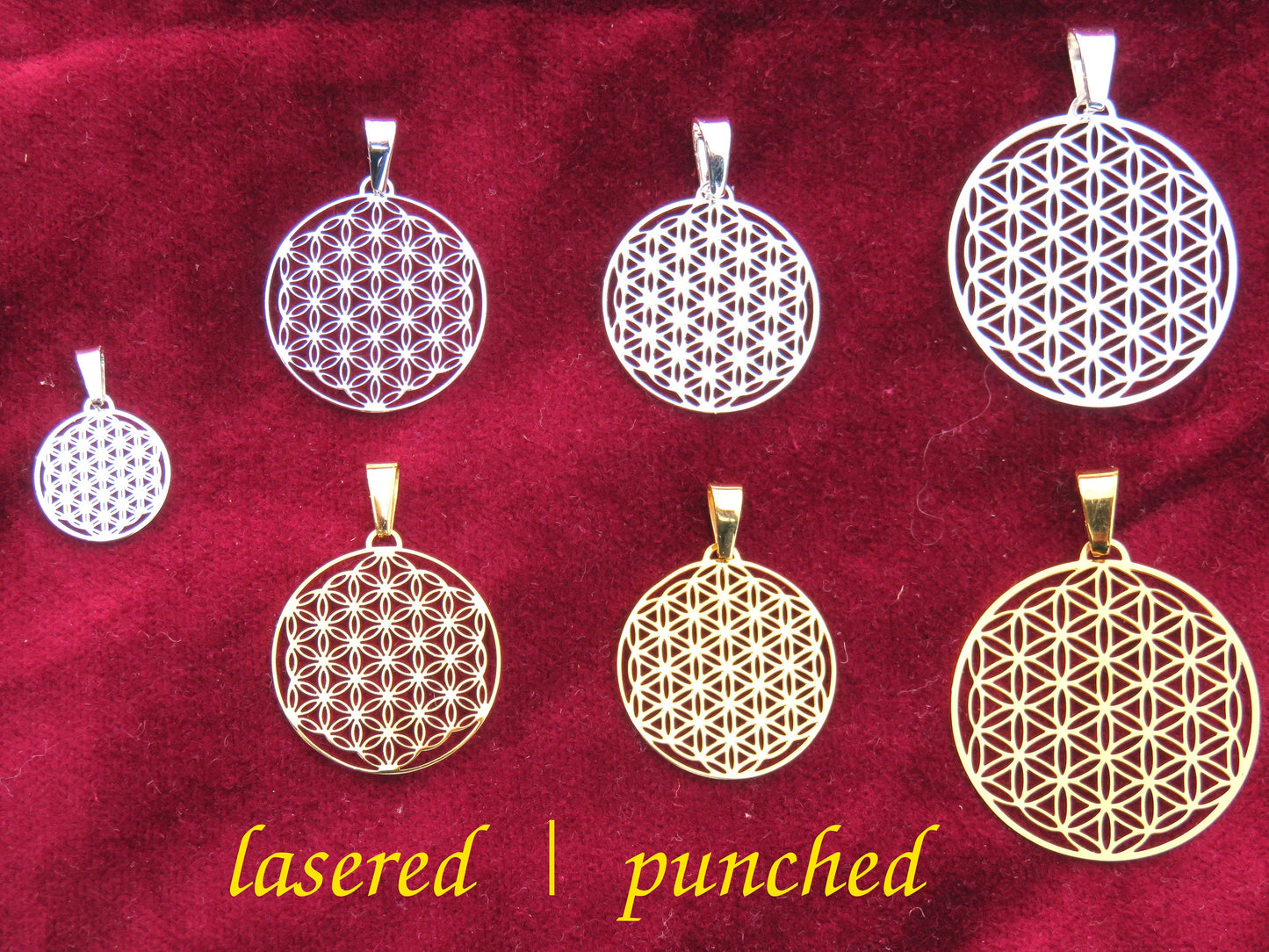 Flower of Life pendant ※ fine lasercut Sacred Geometry GOLD SILVER Jewelry gift ※ FINALLY back in stock !!