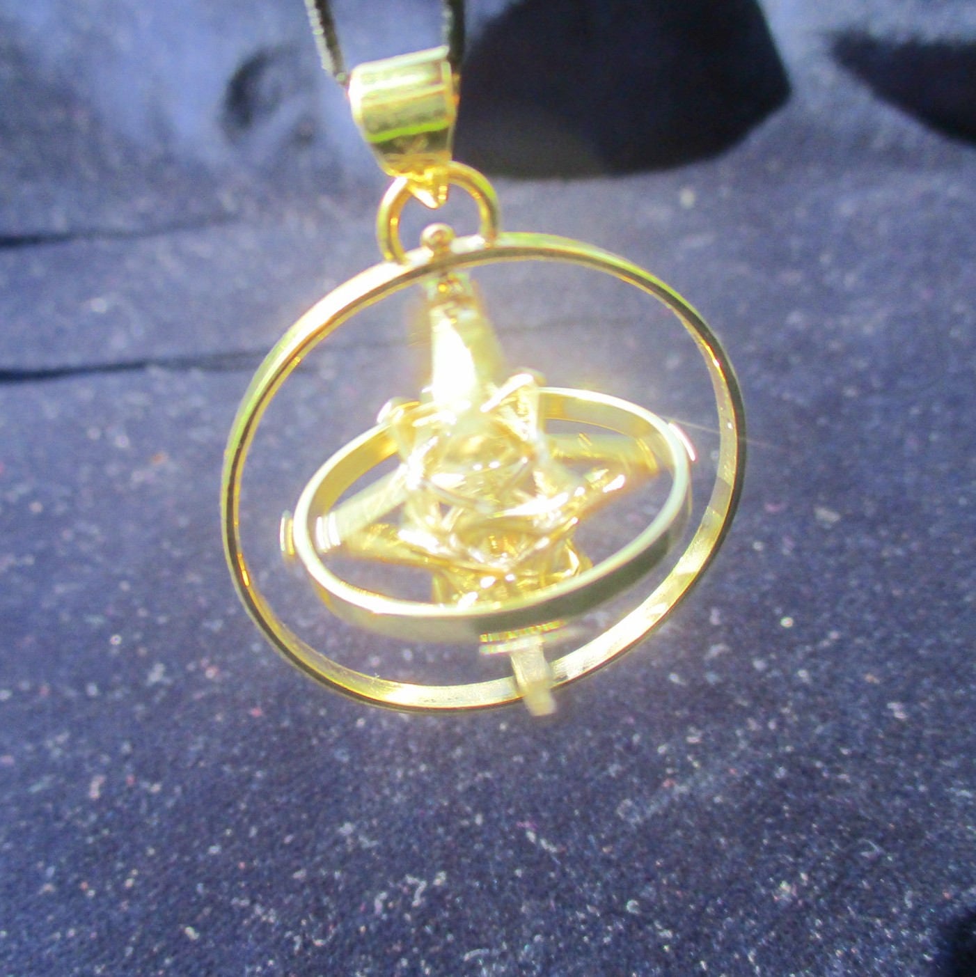 Heart Star 3D SPIN pendant ※ Sacred Geometry Silver Gold Jewelry