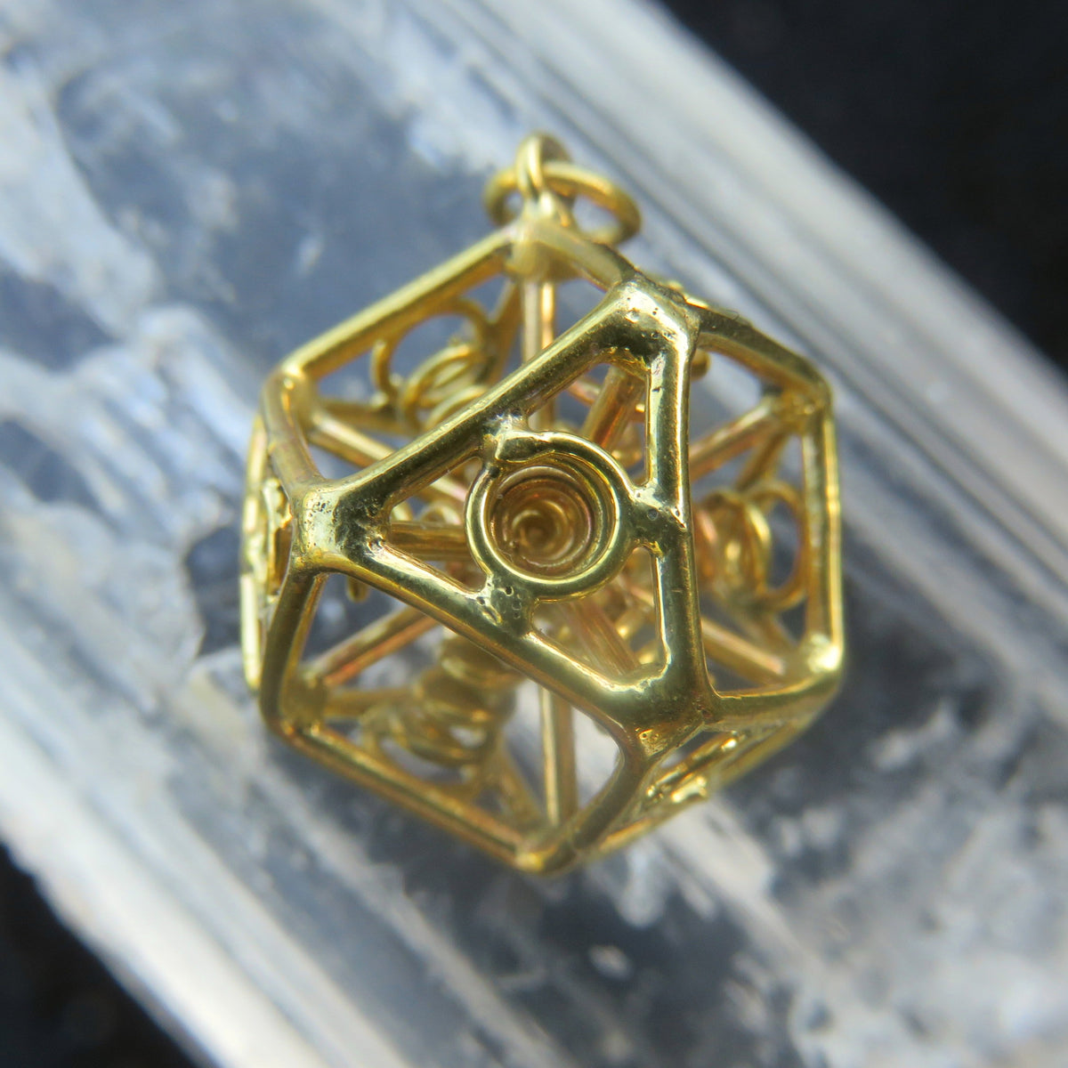 Cuboctahedron Pendant ※ 3D Vector Equilibrium ※ Zero Point Geometry ✨ Science Jewelry in Brass, Copper, Silver or Gold