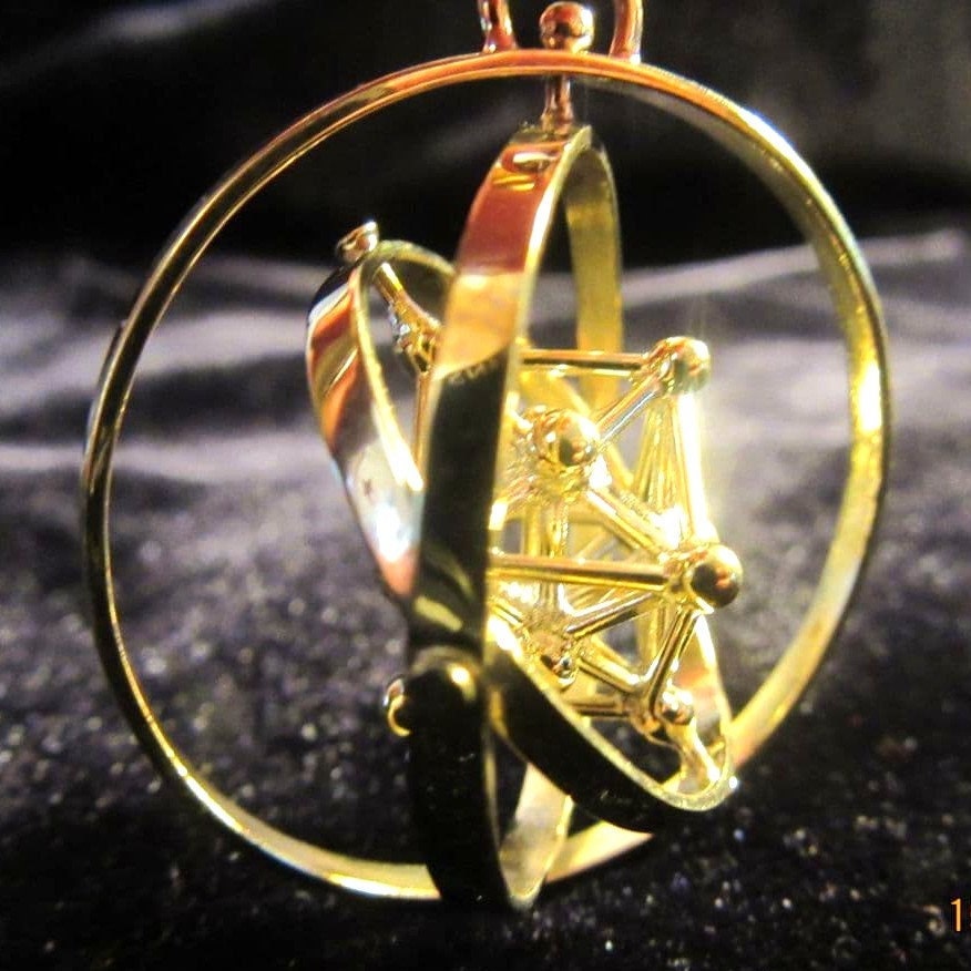 Metatrons Cube 3D SPIN pendant ※ Sacred Geometry Jewelry [m2o]