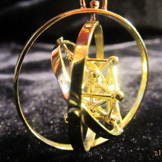 Metatrons Cube 3D SPIN pendant ※ Sacred Geometry Jewelry [m2o]