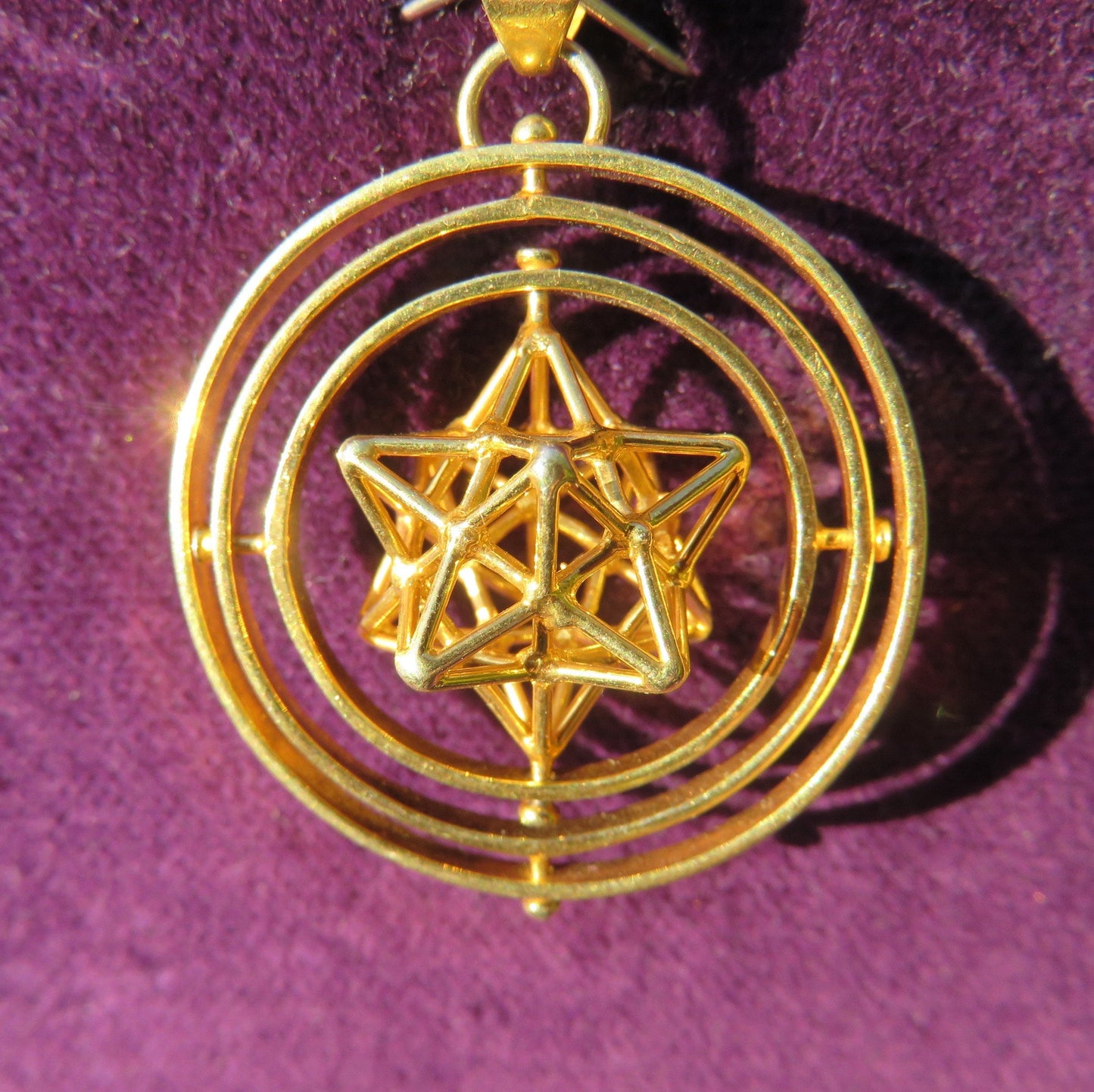SOLAR Star 3D SPIN ※ Sacred Geometry Pendant ~ Pentagram Magic