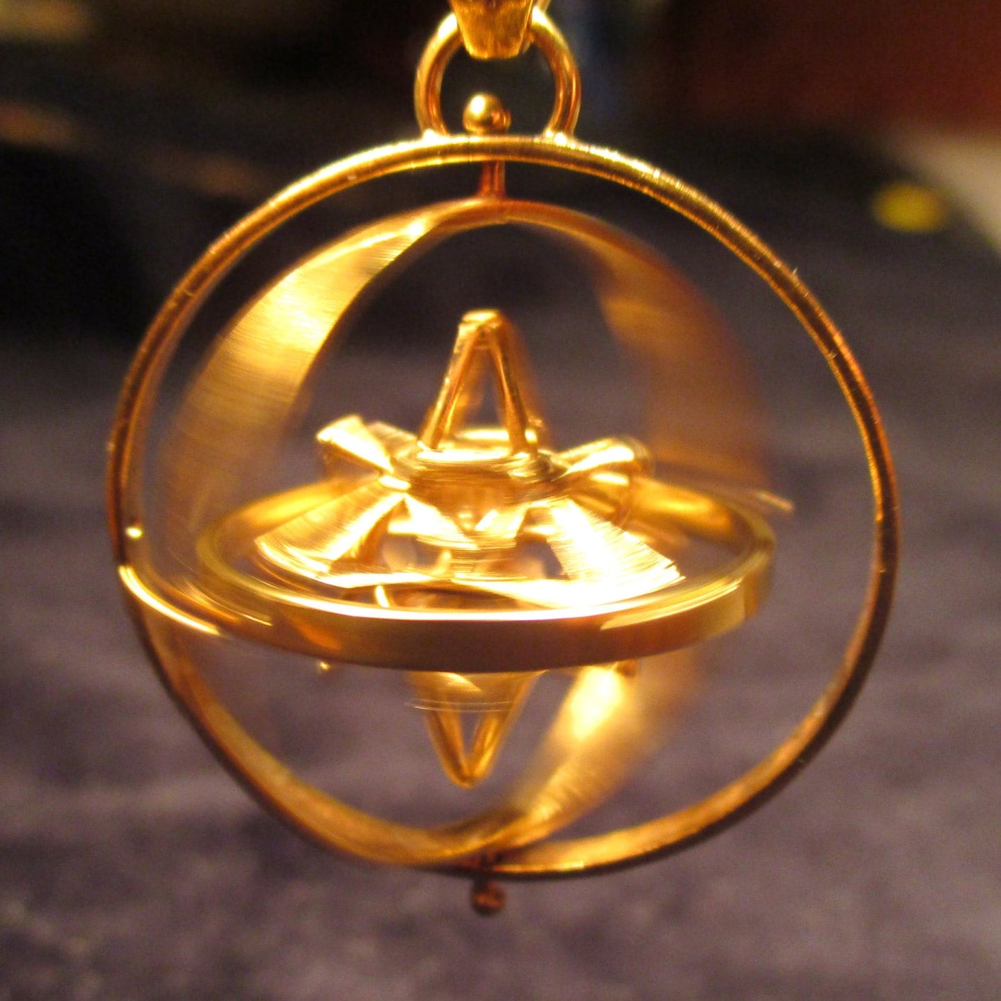 Heart Star 3D SPIN pendant ※ Sacred Geometry Silver Gold Jewelry