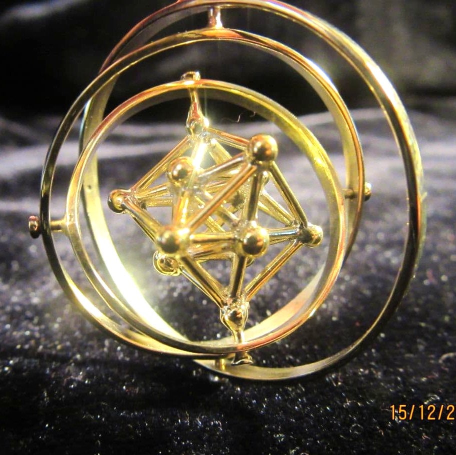 Metatrons Cube 3D SPIN pendant ※ Sacred Geometry Jewelry [m2o]