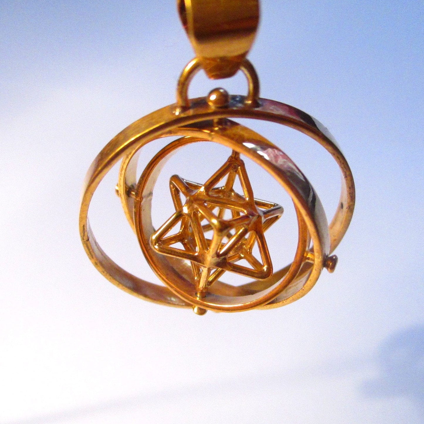 Tantric Star 3D-SPIN Earrings or pendant * Sacred Geometry Jewelry Set