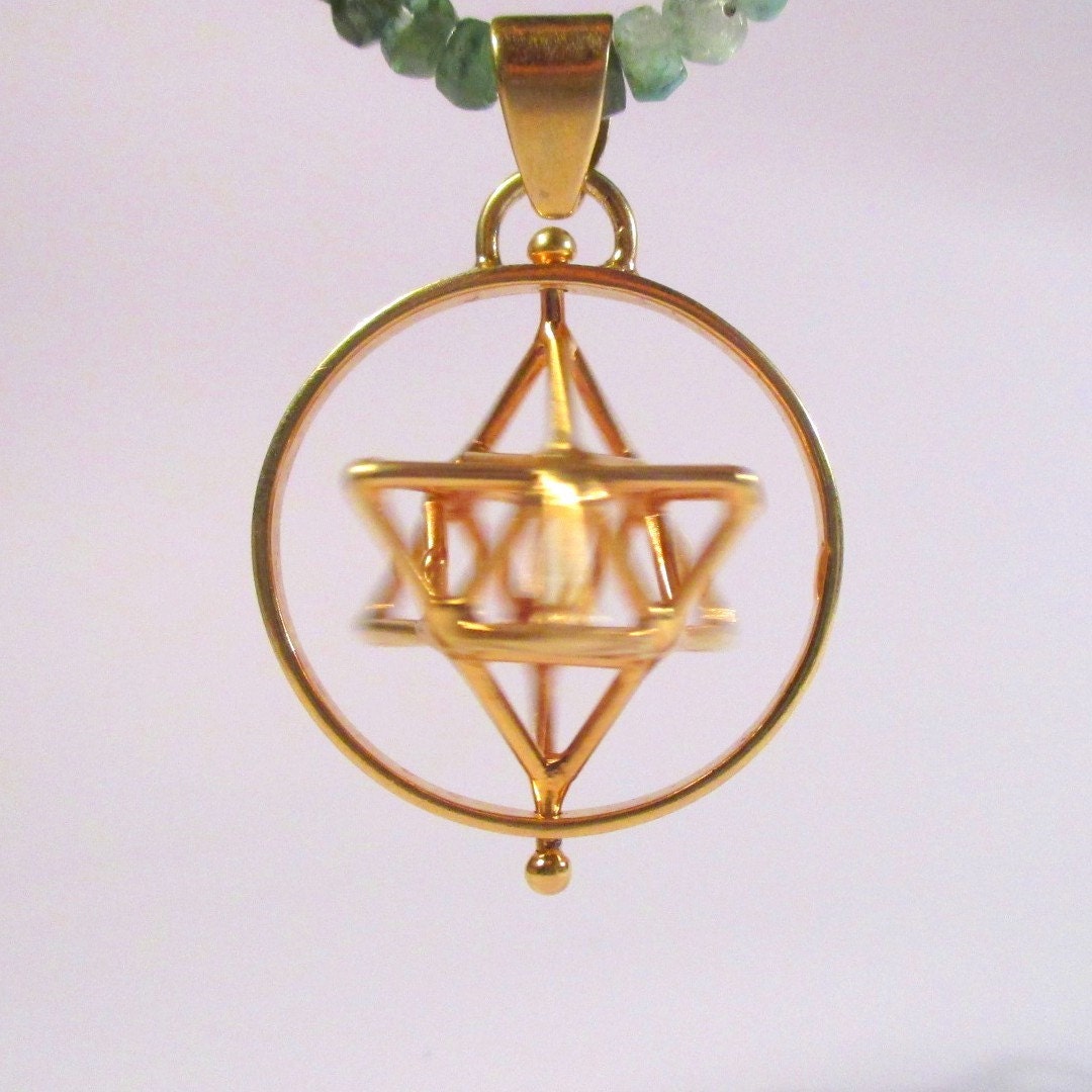 Tantric Star with SPIN Earrings or Pendant: MerKaBa Sacred Geometry 3D Jewelry