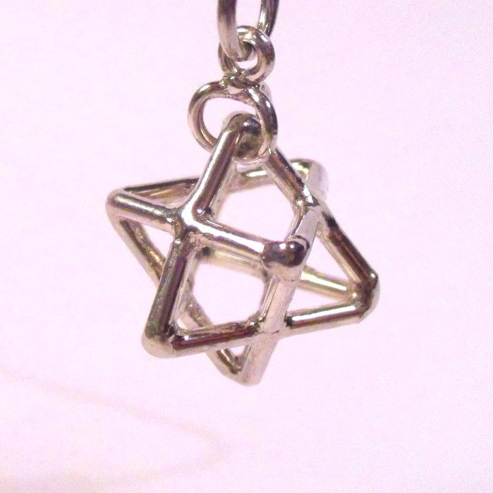 MerKaBa Earrings 3D Star Tetrahedron, Sacred Geometry Jewelry