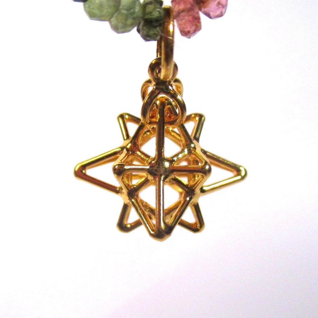 Heart Star Gold pendant ※ 3D Sacred Geometry Jewelry