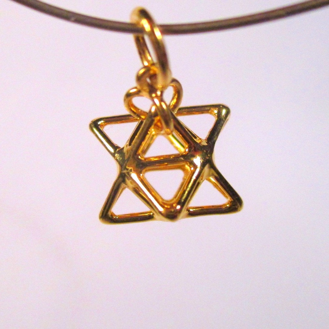 Tantric Star: MerKaBa +Octahedron >Sacred Geometry 3D Creation Mandala< Phi Harmony golden ratio Love pendant *Flower of Life Tantra fractal