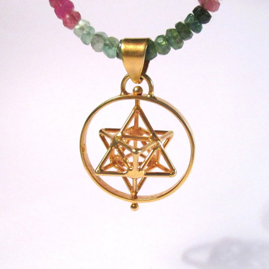Tantric Star with SPIN Earrings or Pendant: MerKaBa Sacred Geometry 3D Jewelry