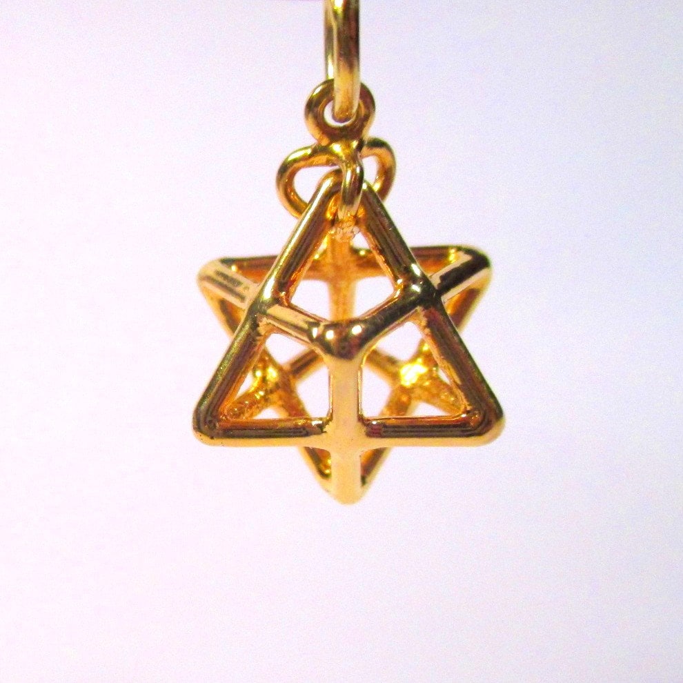 MerKaBa Earrings 3D Star Tetrahedron, Sacred Geometry Jewelry