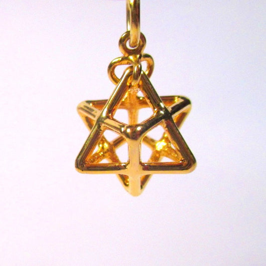 MerKaBa Earrings 3D Star Tetrahedron, Sacred Geometry Jewelry