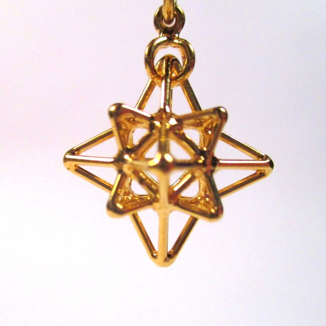 Heart Star Gold + Silver Earrings ※ Sacred Geometry 3D Jewelry, Lover's gift