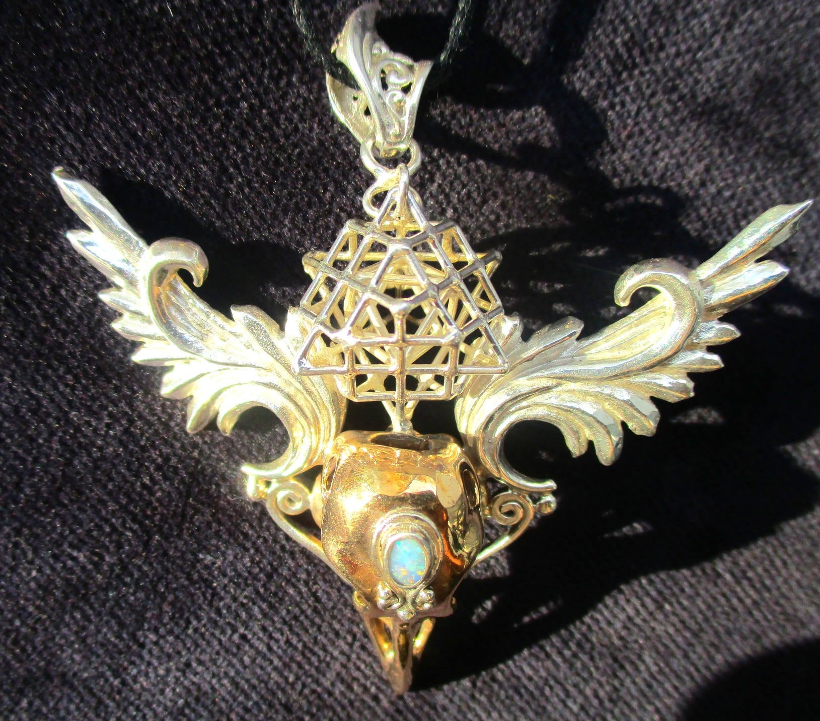 Cosmic Bird pendants ※ sexy Goddess Amulet, Sacred Geometry 3D Statement Jewelry