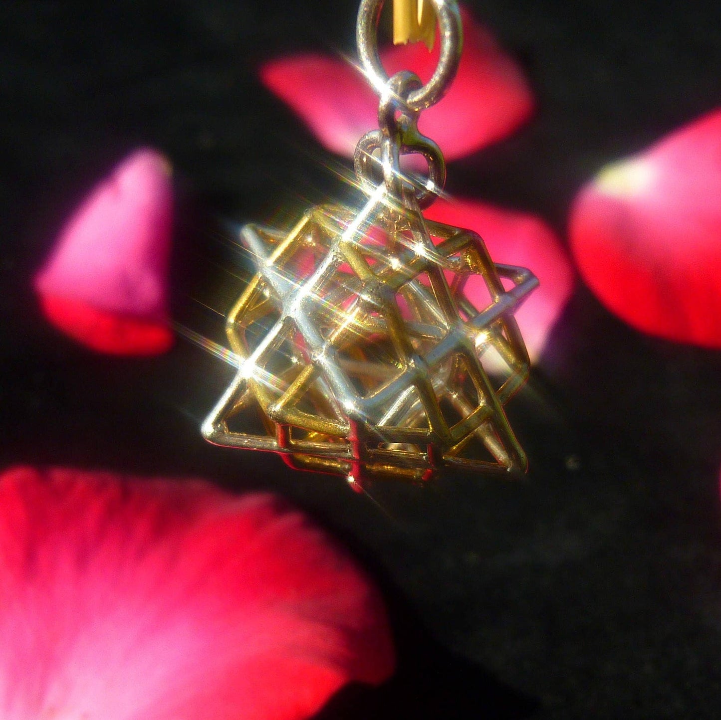 Sacred Geometry Master Jewelry: Metatrons Cube + MerKaBa + 3D Vector Equilibrium - Silver, Copper, Brass or Gold-plated pendant
