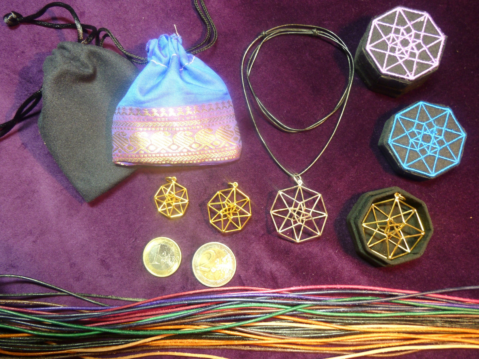 4D HyperCube Tesseract, 3D Sacred Geometry Jewelry for Manifestation + Communication - in Silver / Gold / Brass / Copper