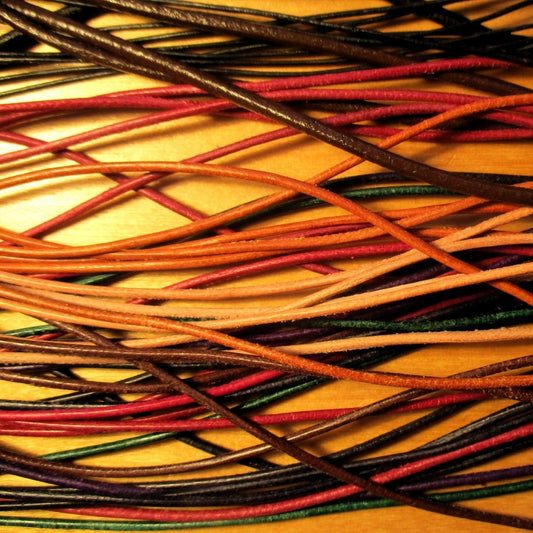 Vintage Leather Cord natural dye, durable goat leather Lacing
