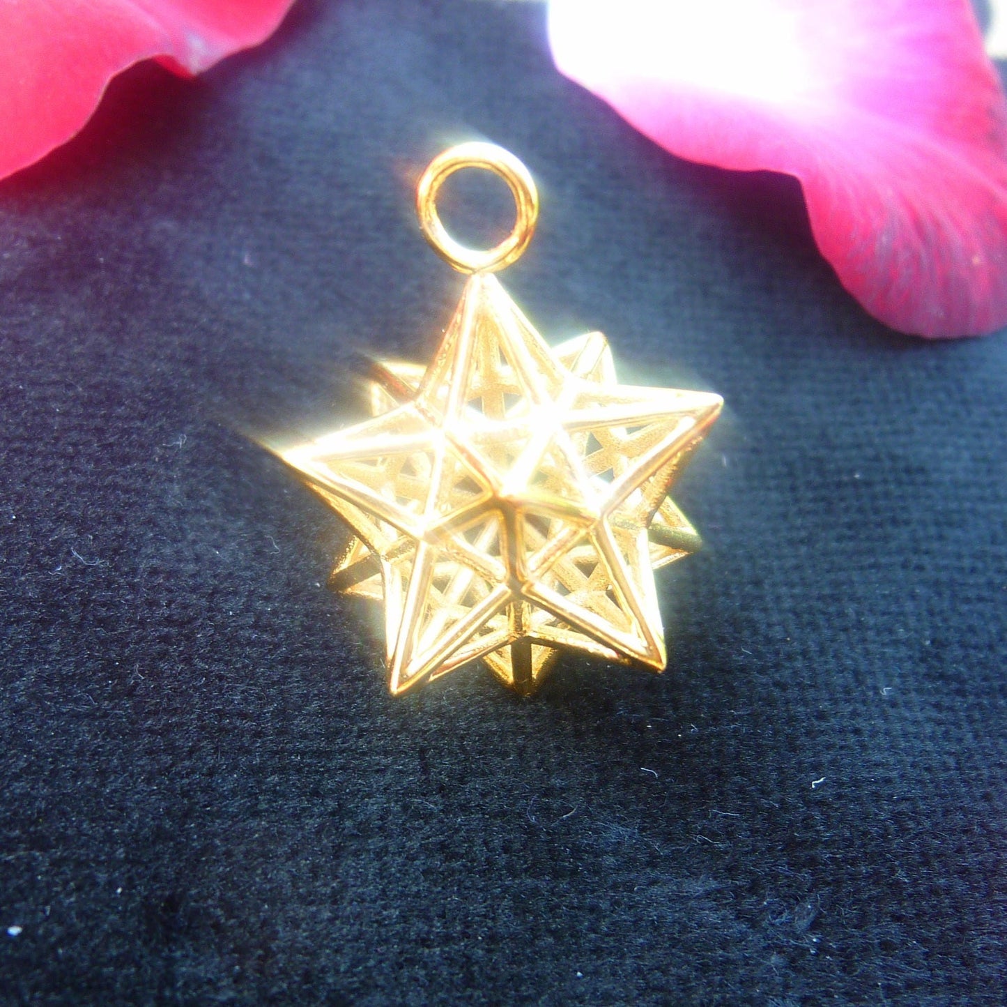 Solar Spirit Star [Made2Order] *3D Sacred Geometry Jewelry *stellated Dodecahedron 12 Pentagram Pendant *Phi ratio golden mean Harmony