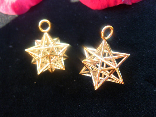 Solar Spirit Star [Made2Order] *3D Sacred Geometry Jewelry *stellated Dodecahedron 12 Pentagram Pendant *Phi ratio golden mean Harmony