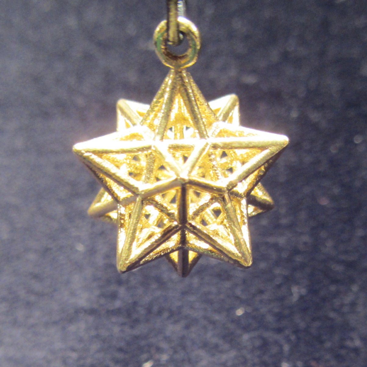 Solar Spirit Star *3D Sacred Geometry Jewelry Silver, stellated Ether Dodecahedron 12 Pentagram Pendant, Phi ratio golden mean Harmony [M2O]