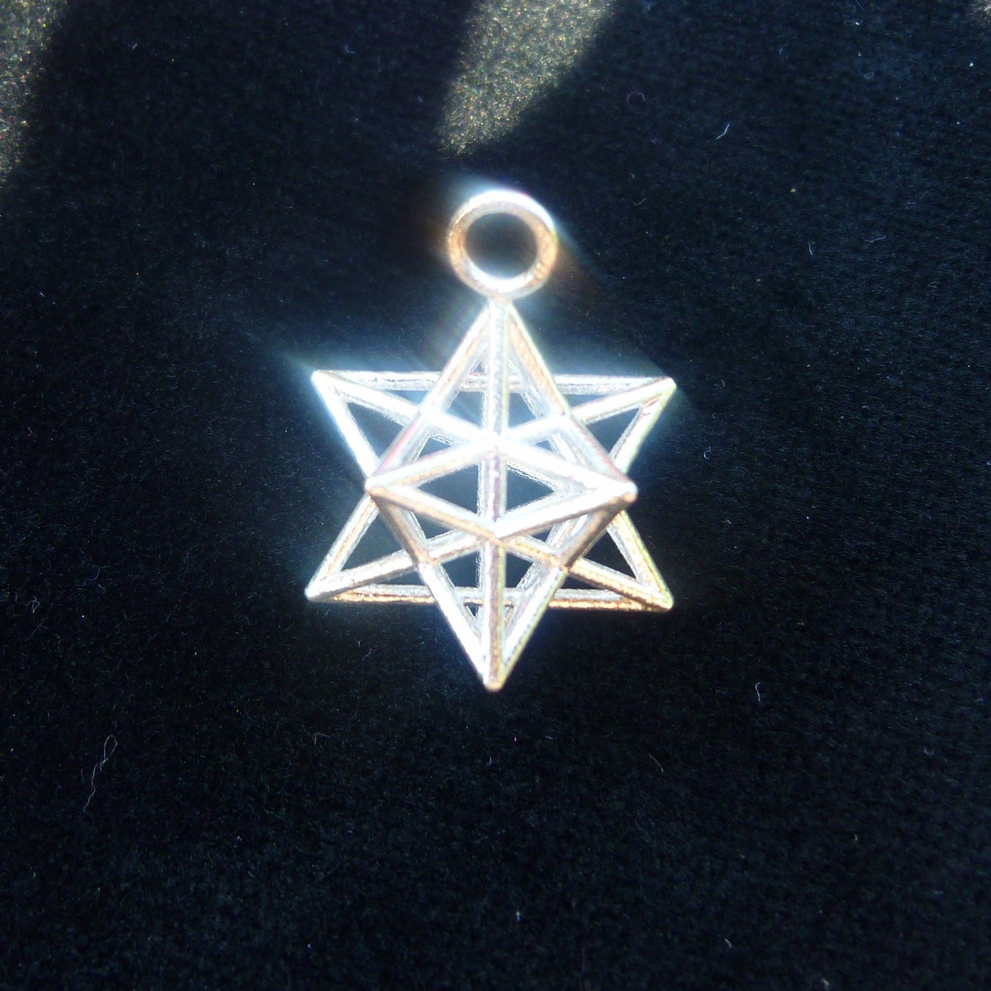 Solar Spirit Star *3D Sacred Geometry Jewelry Silver, stellated Ether Dodecahedron 12 Pentagram Pendant, Phi ratio golden mean Harmony [M2O]