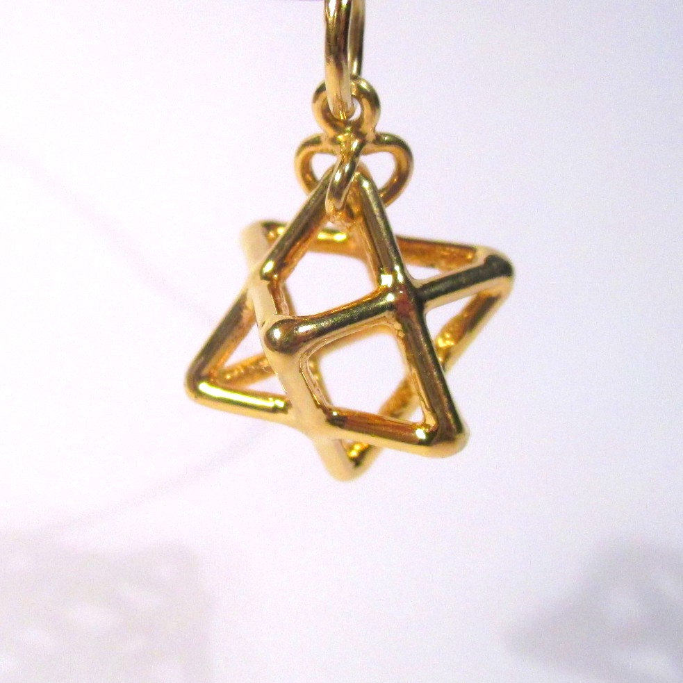 MerKaBa Star Tetrahedron pendant - Sacred Geometry 3D Gold or Silver Jewelry