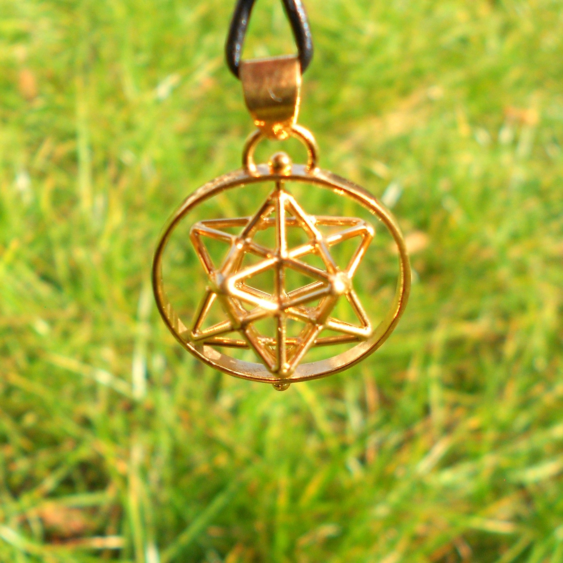 Solar Spirit Star Spinner pendant ※3D Sacred Geometry Jewelry Sterling Silver / Brass / Gold-plated *magical Dodecahedron Pentagram Star