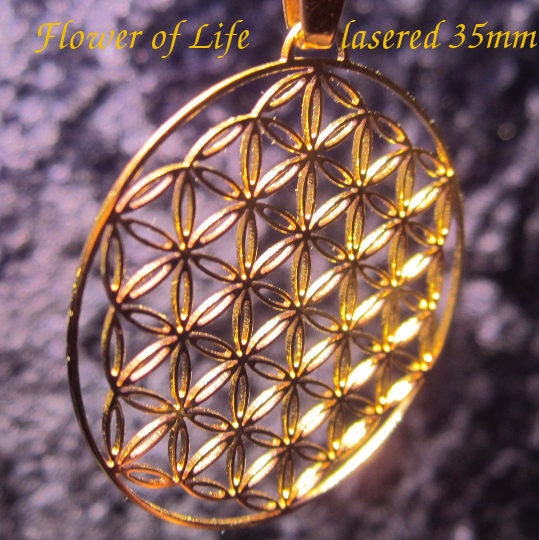 Flower of Life Jewelry pendant / earrings ※ lasercut Sacred Geometry fine GOLD SILVER gifts