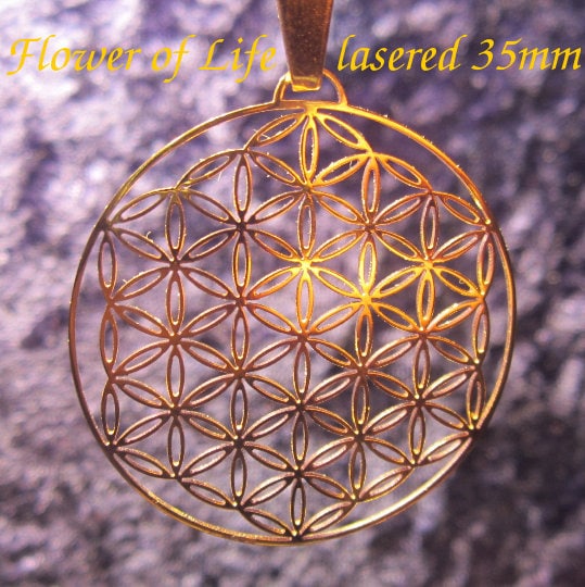 Flower of Life Jewelry pendant / earrings ※ lasercut Sacred Geometry fine GOLD SILVER gifts