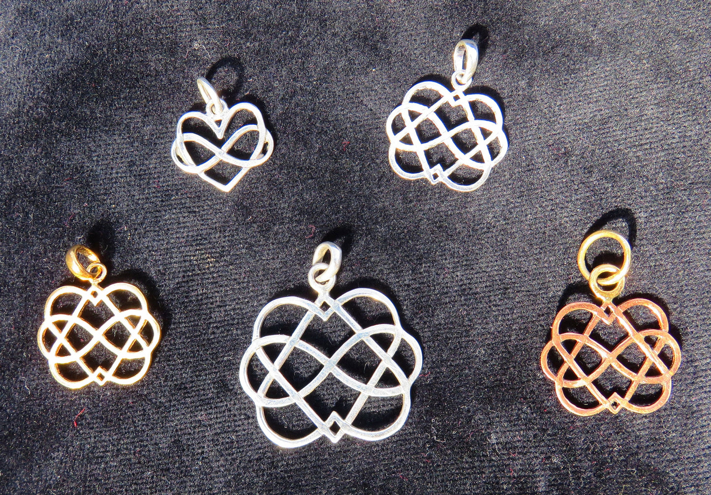 Infinity Love Jewelry, Tantric Hearts Gold or Silver EARRINGS