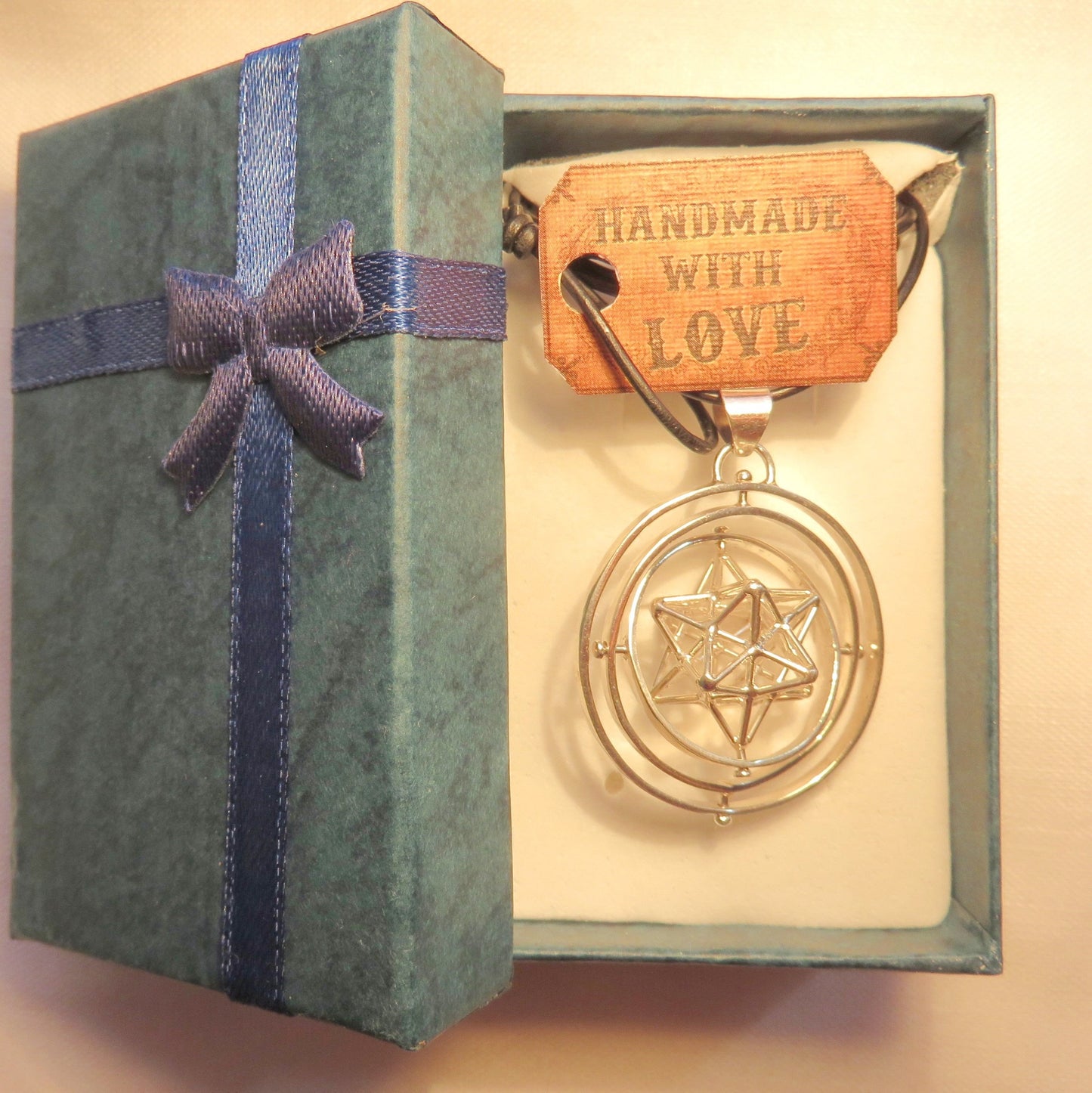 SOLAR Star 3D SPIN ※ 3D Sacred Geometry Pendant, Spinning Gold Silver Jewelry