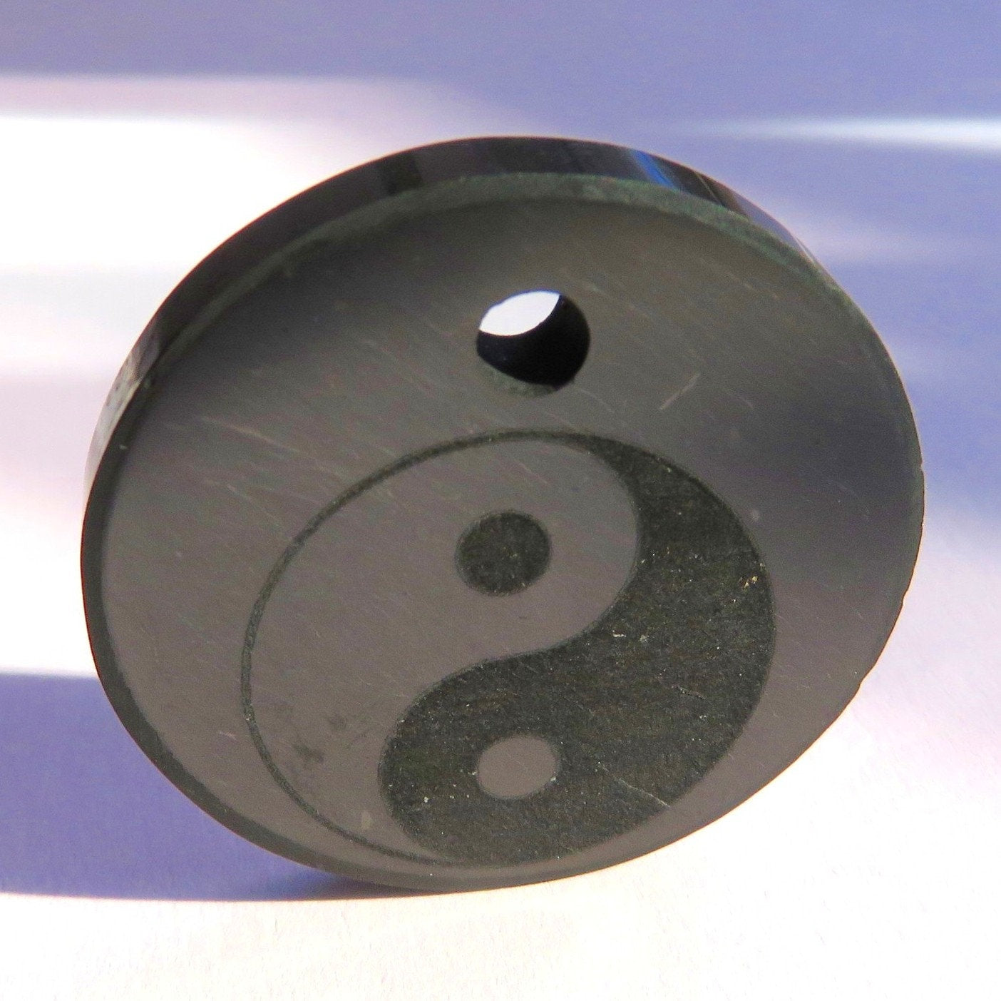 Shungite Flower of Life Pendant | Tree of Life | Yin Yang Black Stone Amulet | EMF Protection Necklace