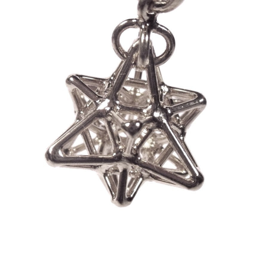Heart Star Gold + Silver Earrings ※ Sacred Geometry 3D Jewelry, Lover's gift