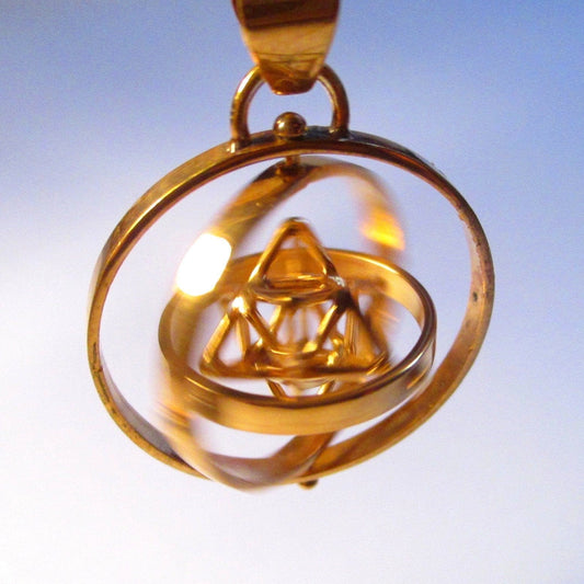Tantric MerKaBa Star 3D-SPIN pendant or Earrings, 3D Sacred Geometry