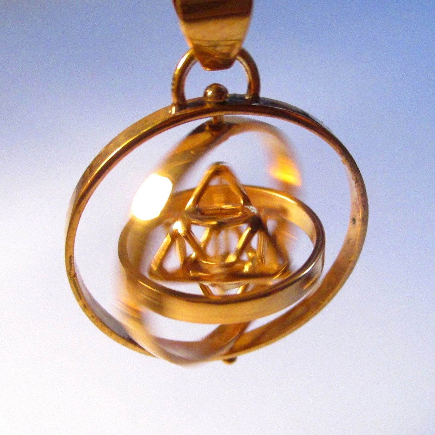 MerKaBa 3D SPIN pendant ※ Sacred Geometry Stargate Jewelry
